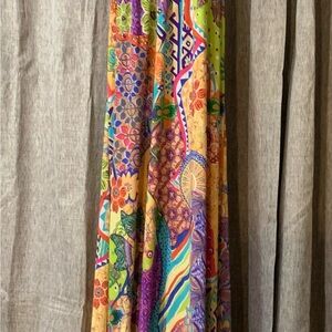 Boho Vibrant Multicolor Maxi dress- Bold Floral & Geometric Print